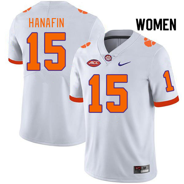 Women #15 Ronan Hanafin Clemson Tigers College Football Jerseys Stitched Sale-White
